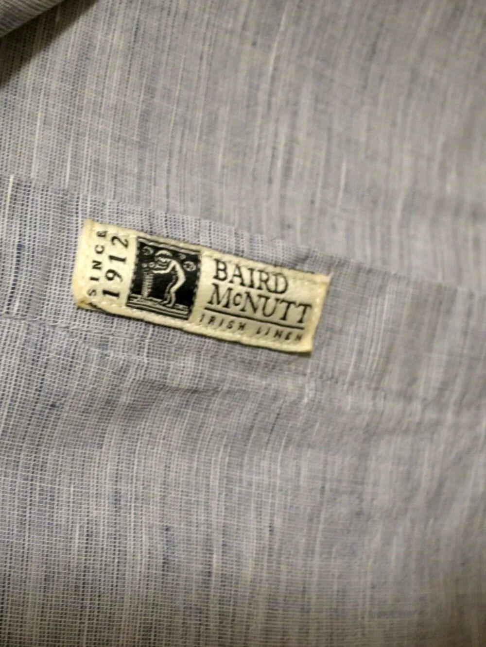 J Crew Shirt Mens Large Long Sleeve Button Baird McNutt Linen Blend Gray
